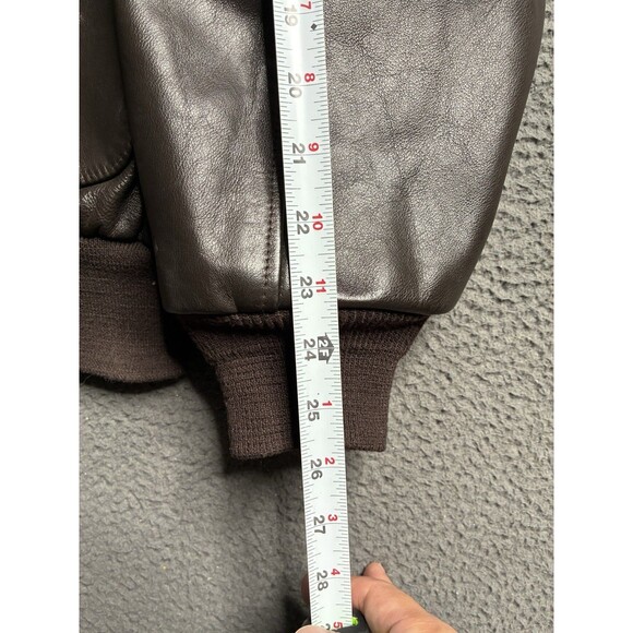 VTG US Wings USAAF A-2 Brown Horsehide Leather Bomber USA Jacket Size 46 XL - Picture 11 of 13